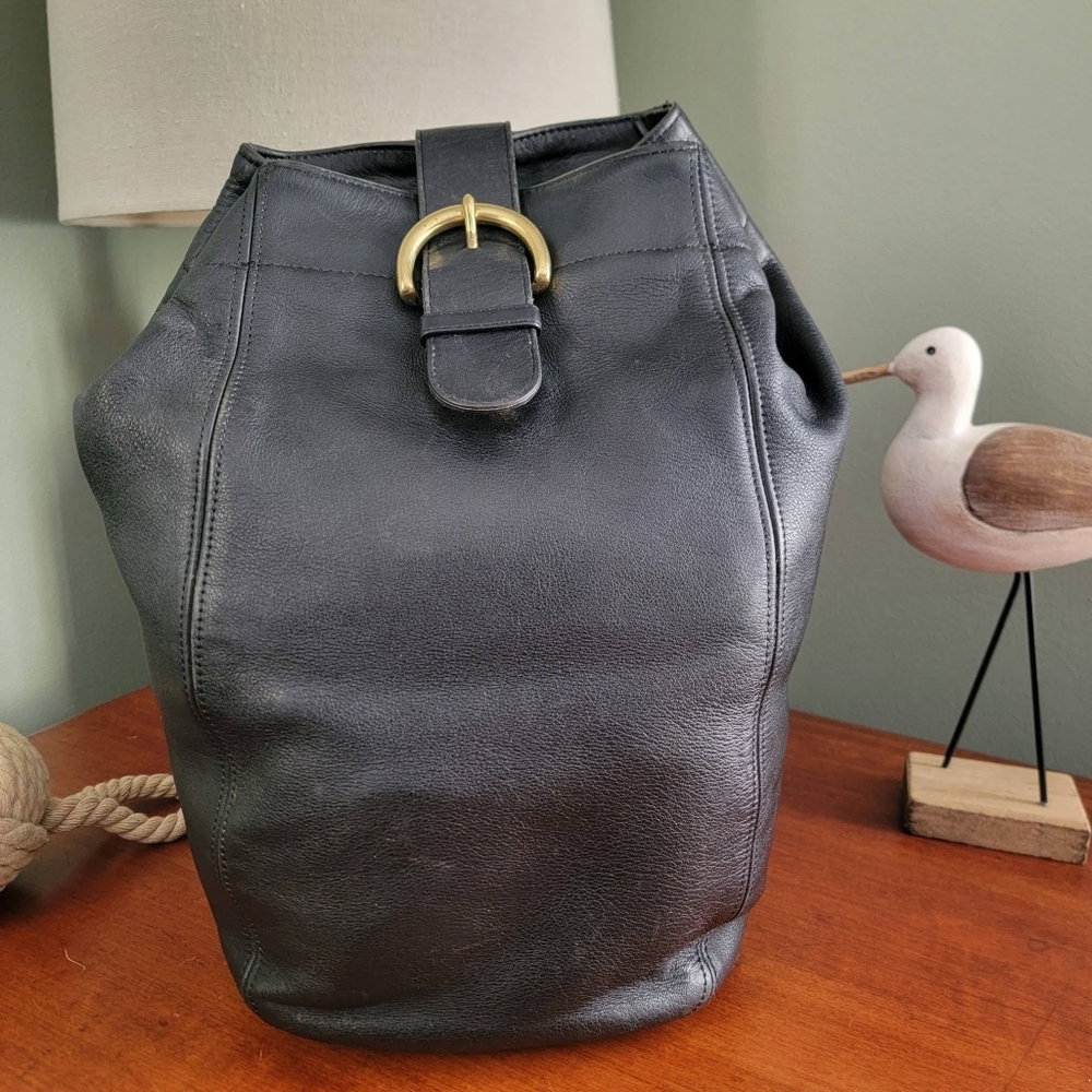 Coach 4160 Soho Sling Backpack Black Leather Bag Vintage